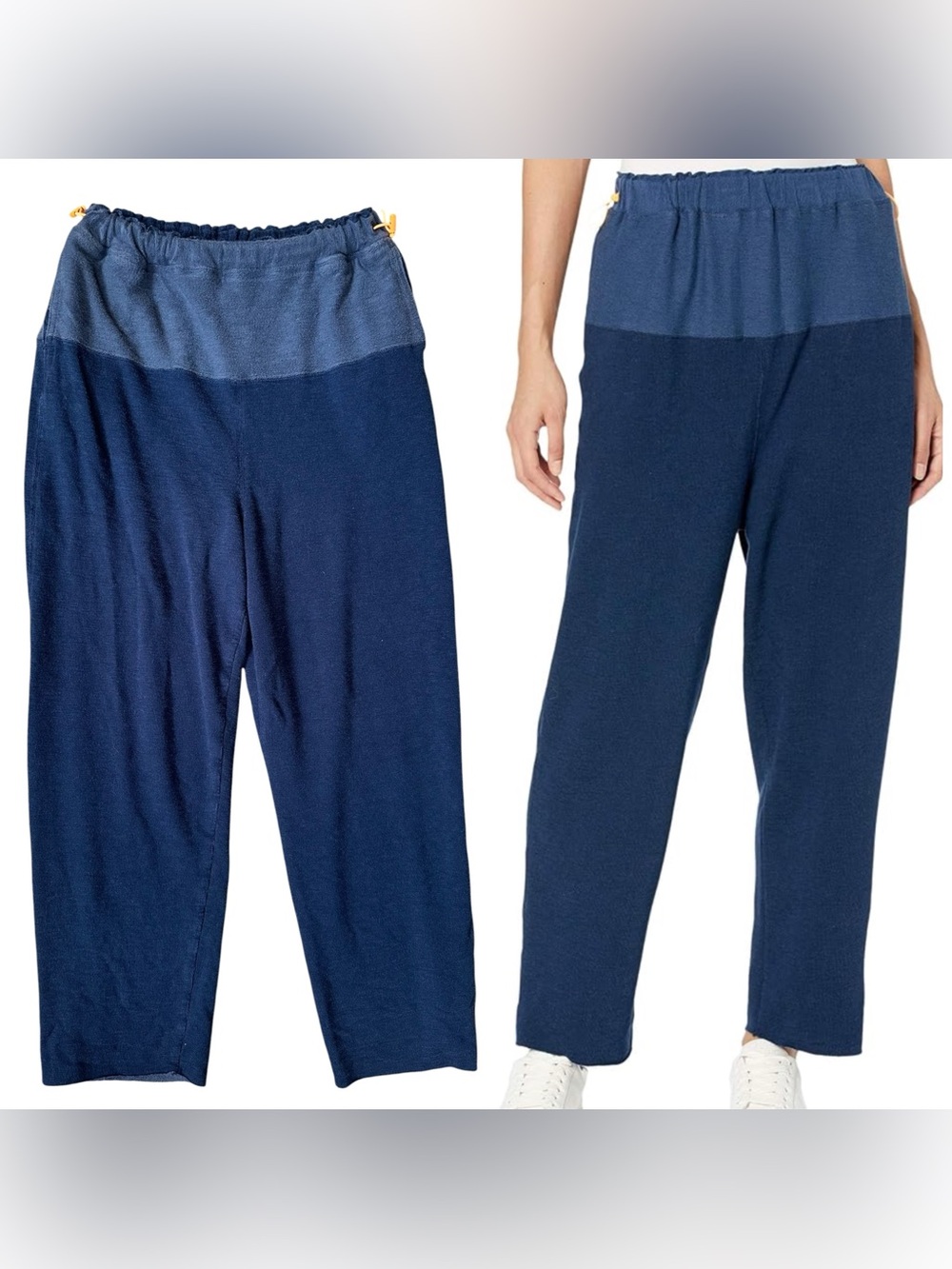 Free People Movement Surfside Blue Colorblock Cropped Jogger Pants Size XS